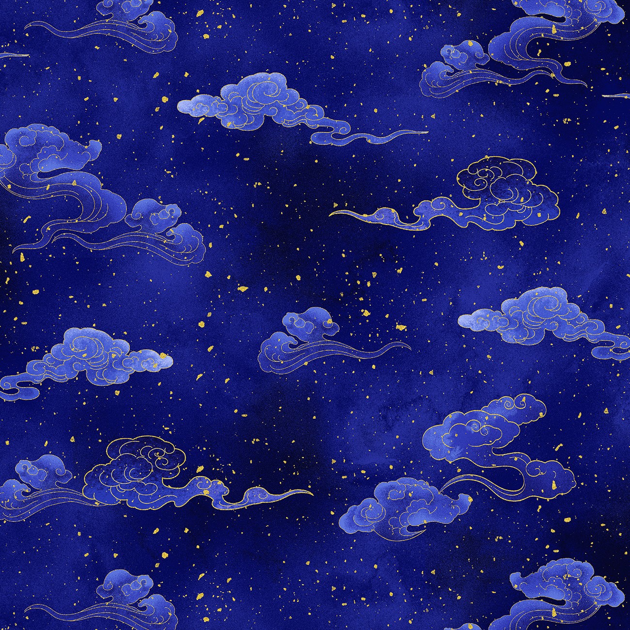 Sapphire Wave Cloud Metallic