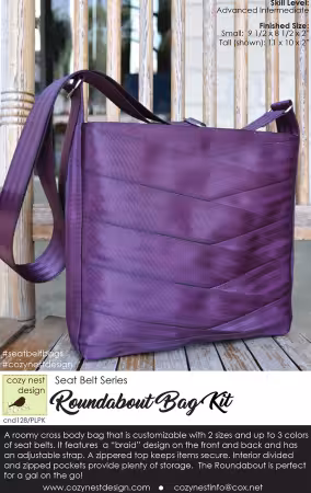 Roundabout Seat Belt Bag Kit in Aubergine