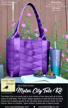 Motor City Seat Belt Tote Kit in Aubergine