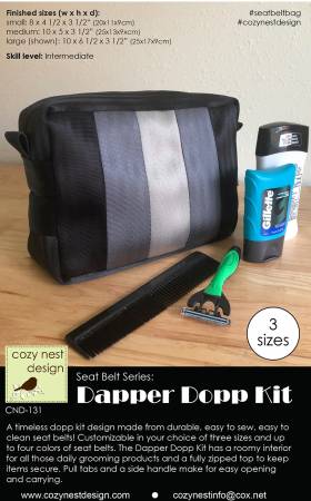 Dapper Dopp Seat Belt Kit in Black and Grey