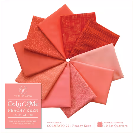 Midnight Berry Peach Keen Fat Quarter Bundle, 10pcs/bundle