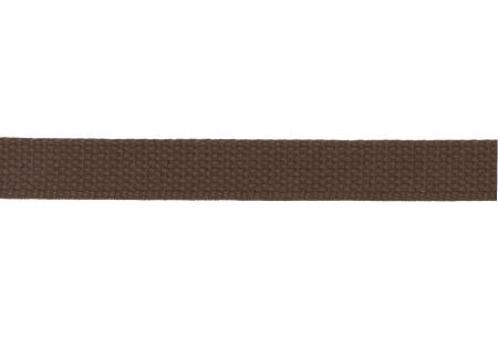 Cotton Webbing  1in Brown 20yds