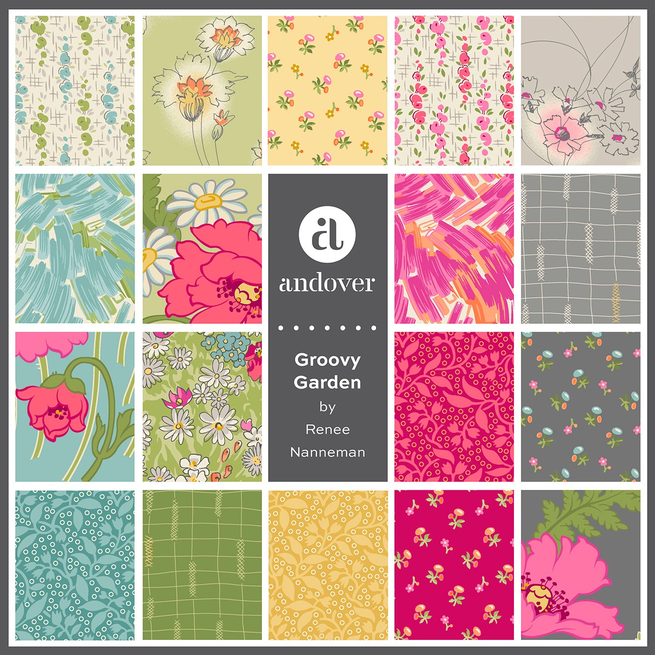 Groovy Garden - 15 Yard Bolt Case Pack - 30 Bolts Each