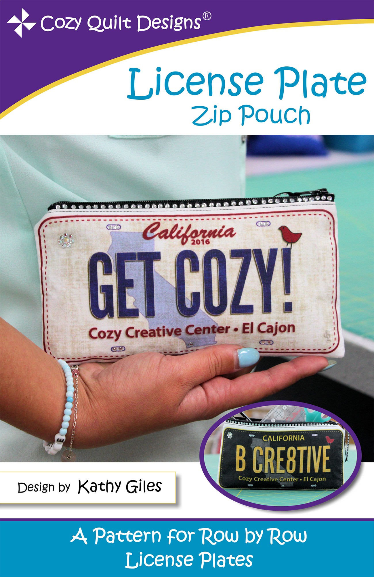 License Plate Zipper Pouch