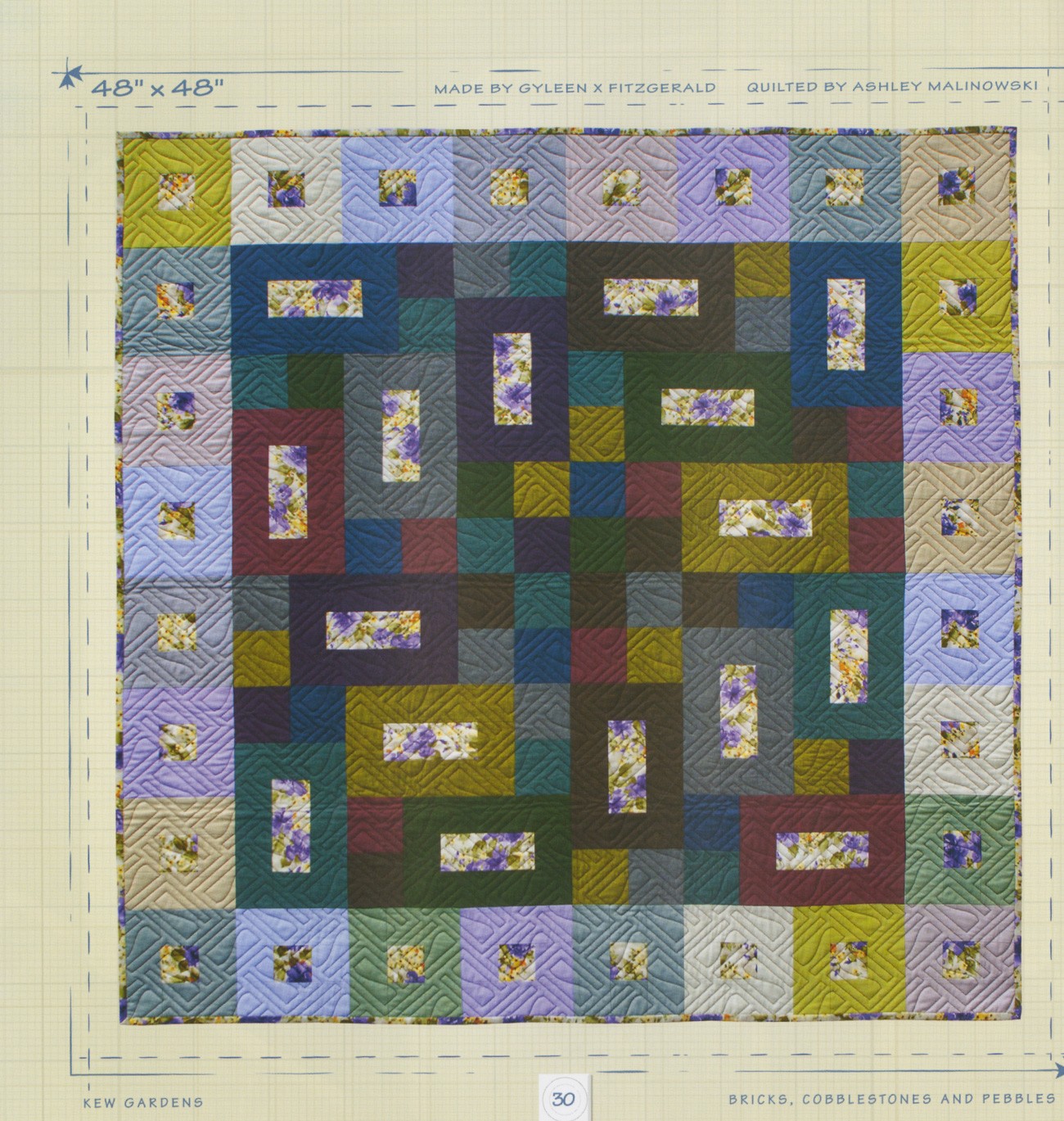 Bricks, Cobblestones and Pebbles A Path to Modern Quilts By Fitzgerald
