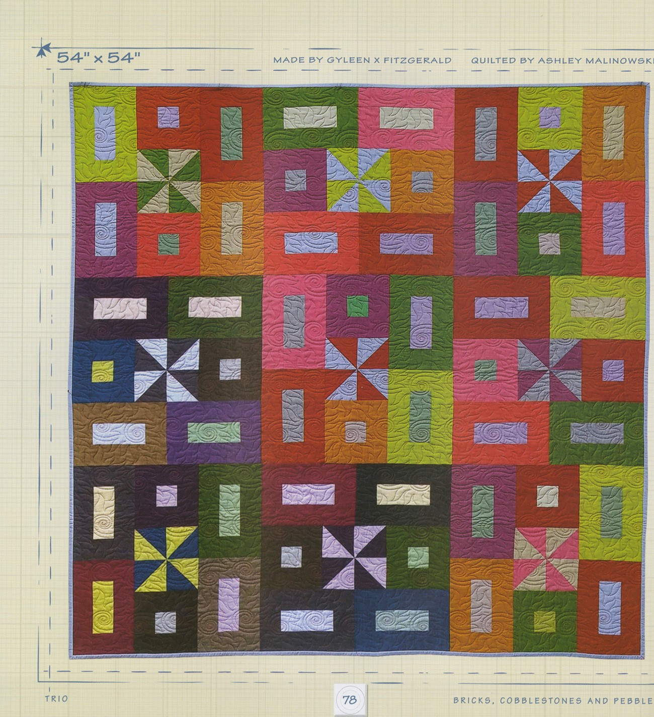 Bricks, Cobblestones and Pebbles A Path to Modern Quilts By Fitzgerald