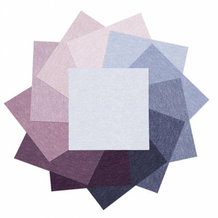 Cotton Shot Blue/Purple 10in Squares, 42pcs/bundle