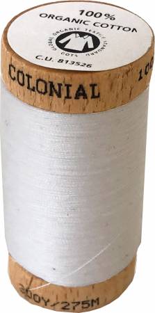 100% Organic Cotton Thread 50wt White