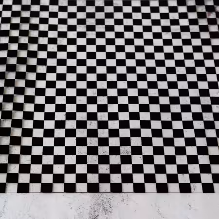 Black Checkerboard Vinyl 5yds