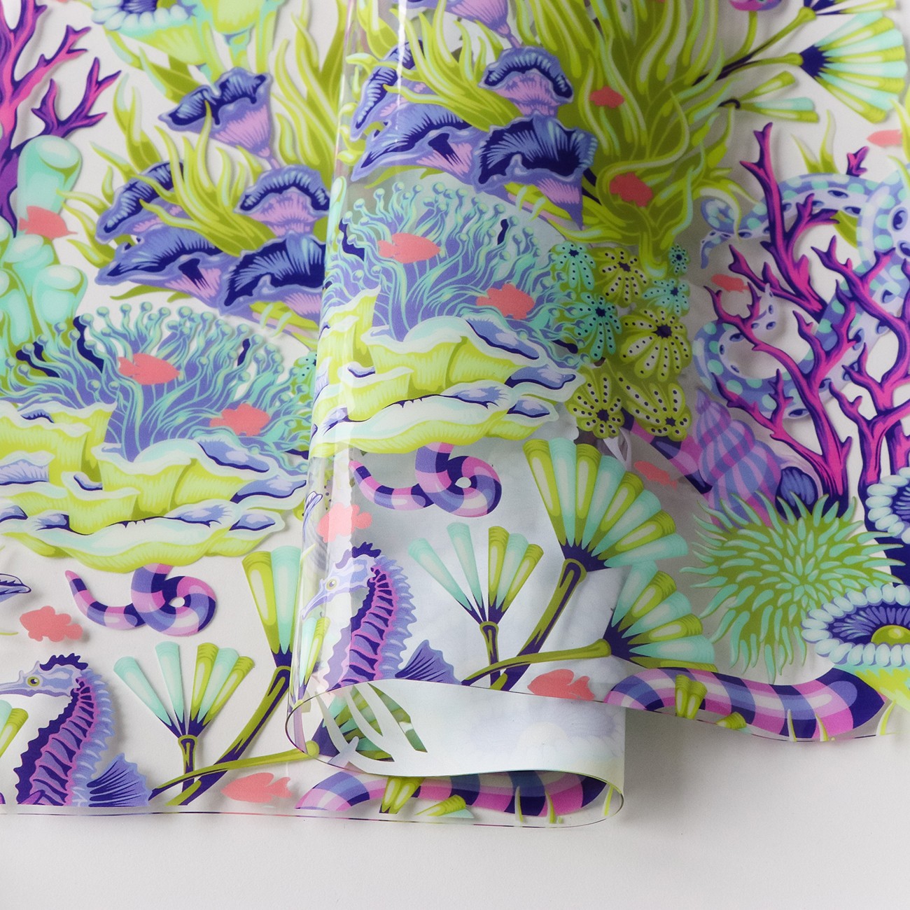 Tula Pink Floral Reef Collection: Reef What You Sew Vinyl 5 Yard Bolt