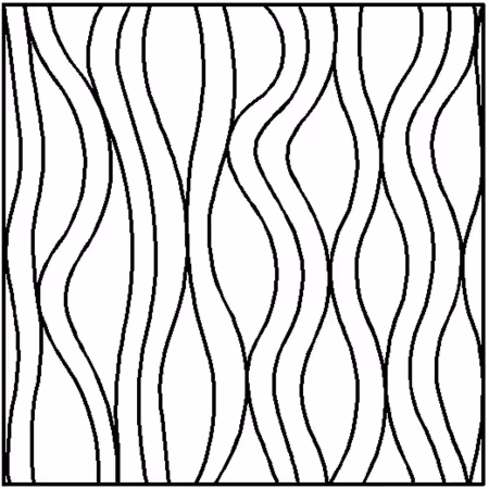 Flowing Lines Block 10in Continuous Line Quilting Stencil