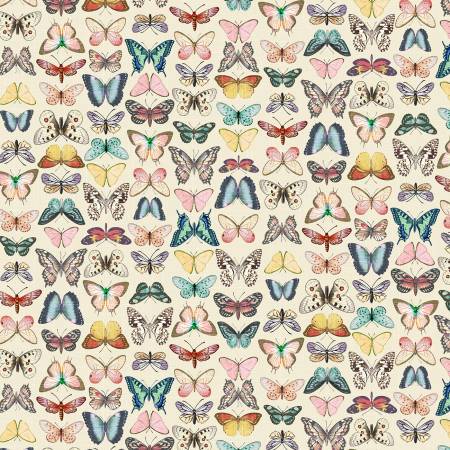 Linen Antique Butterflies