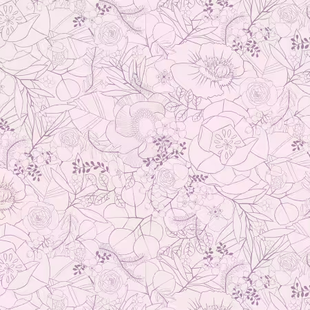 Lavender Floral Sketch