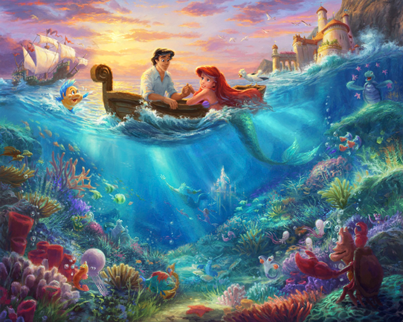 Disney Dreams The Little Mermaid Digital Panel 36in By