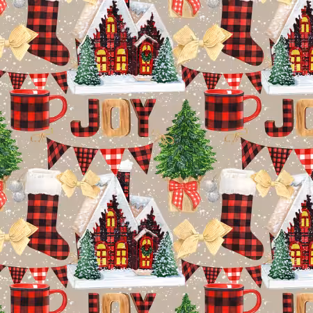 Cream Christmas Plaids