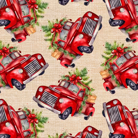 Multi Tossed Christmas Trucks