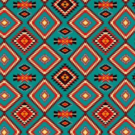 Teal Raindance Argyle Digitally Printed