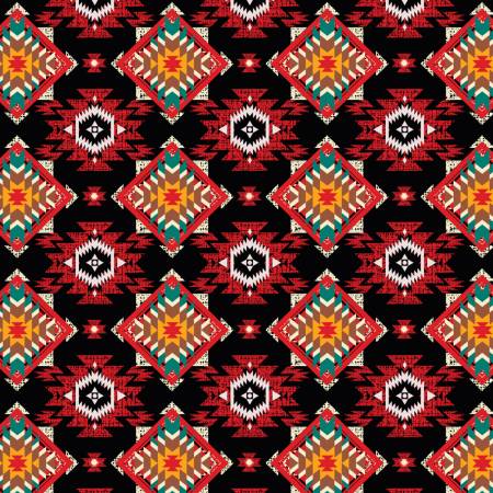 Black Native Horizon Digitally Printed