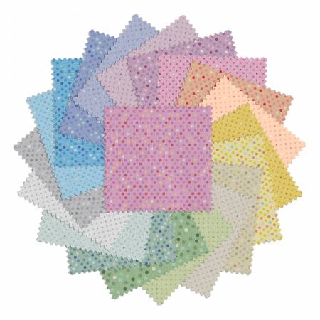 Dazzle Dots 2 5in Squares, 42pcs, 12 bundles/pack