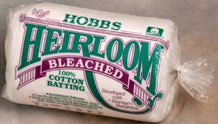 Batting Heirloom Bleached Cotton 120in x 120in