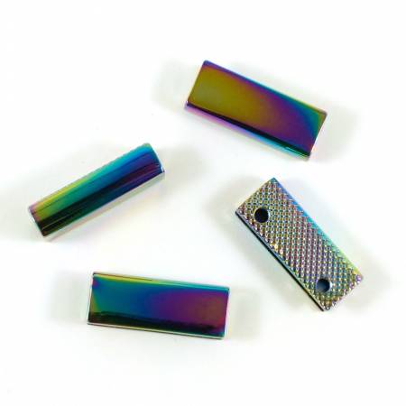 Strap End Caps Rectangle 1in wide 4 pack Rainbow