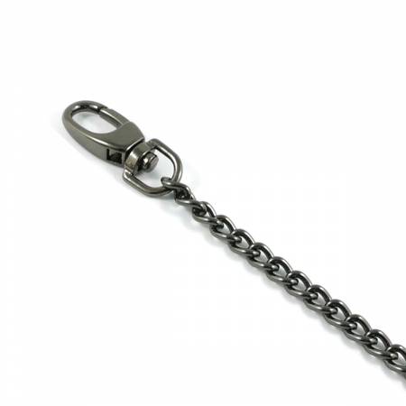 Purse Chain with Hooks 44in Long Gunmetal