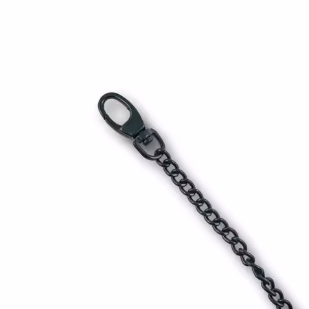 Purse Chain with Hooks 44in Long Matte Black