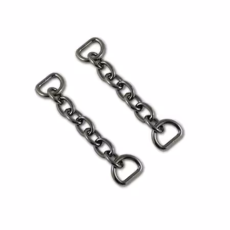 Chain Strap Connector 1/2in D-ring 2pk Gunmetal