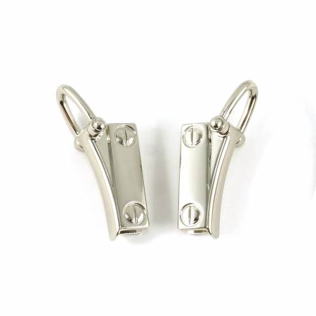 Strap Clip with D-Ring 2 Pack Nickel