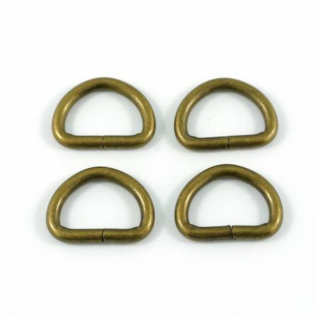 D-rings for 1/2in Straps Antique Brass
