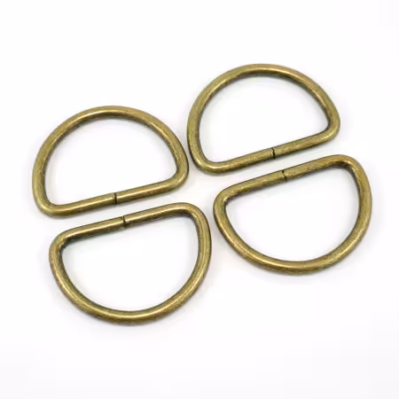 D-rings for 1-1/4in Straps Antique Brass 4pk
