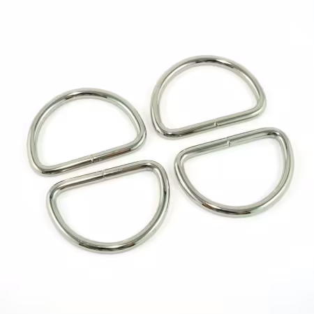 D-rings for 1-1/4in Straps Nickel 4pk