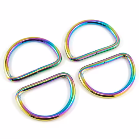 D-rings for 1-1/2in Straps Iridescent 4pk