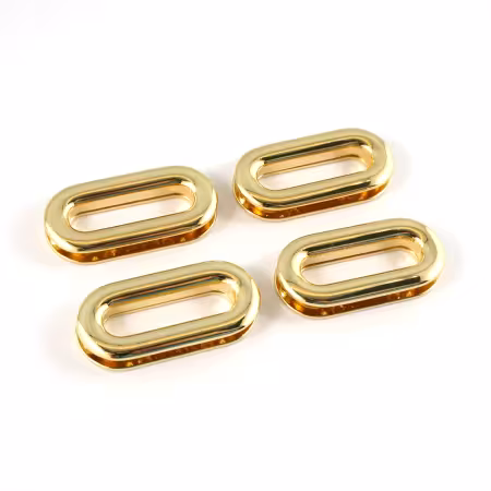 Screw Grommet 1in Oblong 4pk Gold