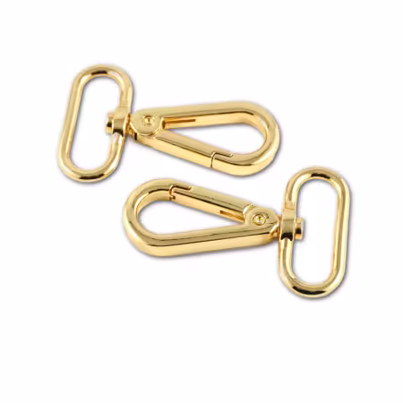 Flat Swivel Snap Hooks 2pk 1-1/4in 32mm Gold