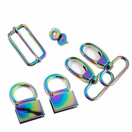 Double Flip Shoulder Bag Hardware Kit Rainbow