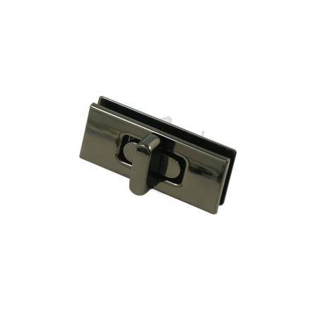 Wide Rectangular Bag Lock Gunmetal