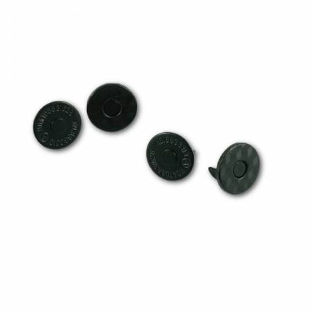 Magnetic Snap Closures 3/4in 18mm Slim in Matte Black 2pk