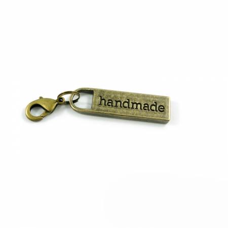 Zipper Pull Handmade In Antique Brass