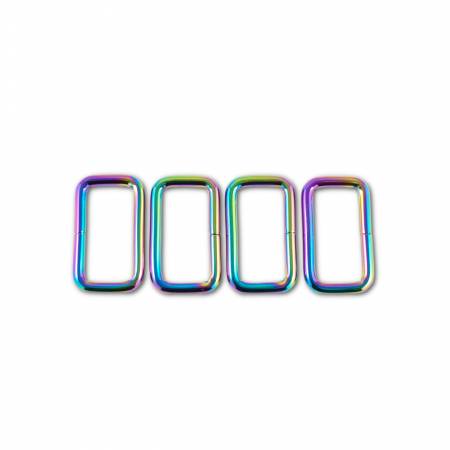 Rectangular Rings for 1-1/4in Straps Iridescent 4pk