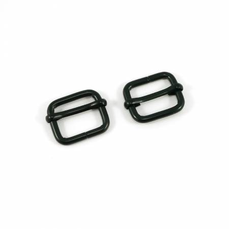 Adjustable Strap Sliders for 3/4in Straps Matte Black 2pk