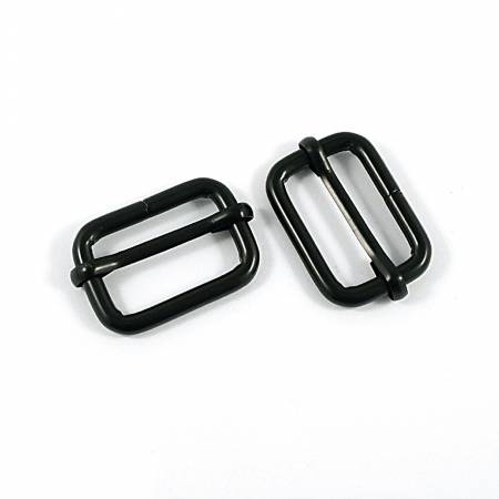 Adjustable Strap Sliders for 1in Straps Matte Black 2pk