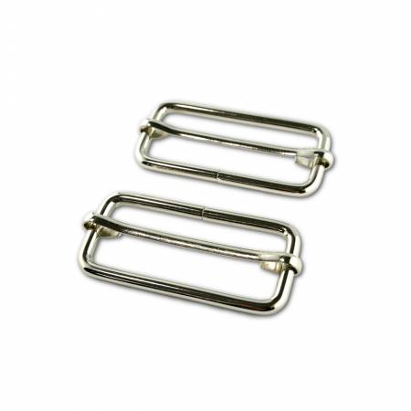 Adjustable Strap Sliders for 2in Straps Nickel 2pk