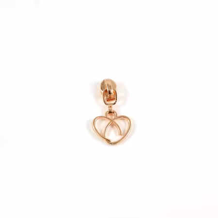 #3 Emmaline HEART Slider with Pull 10pk Copper