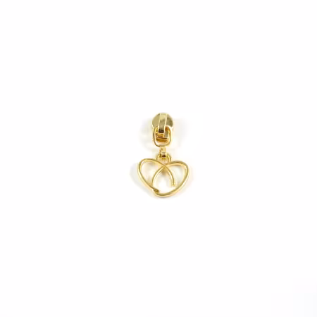 #3 Emmaline HEART Slider with Pull 10pk Gold