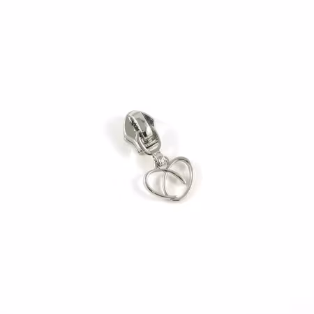#5 Emmaline HEART Slider and Pull 10pk Silver