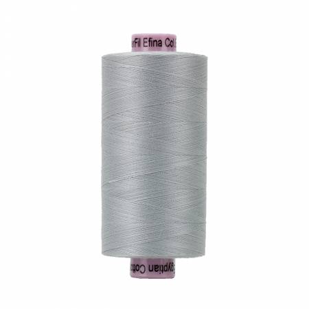 Efina Solid 60wt Cotton Thread 1500yd Gentle Silver