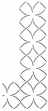 Quilt Stencil Quad Leaf Border