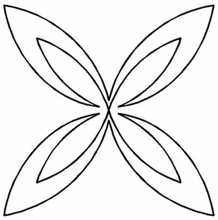 Quilt Stencil Fairy Wings 4in