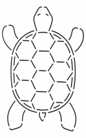 Turtle Stencil  4in x 6-1/2in